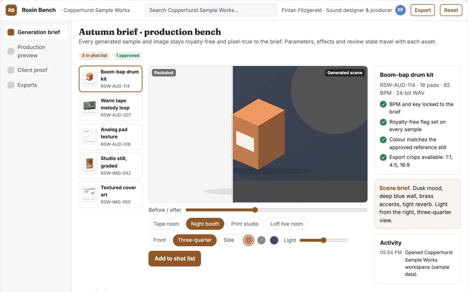 Screenshot of the Browser audio and image generation workbench interactive demo