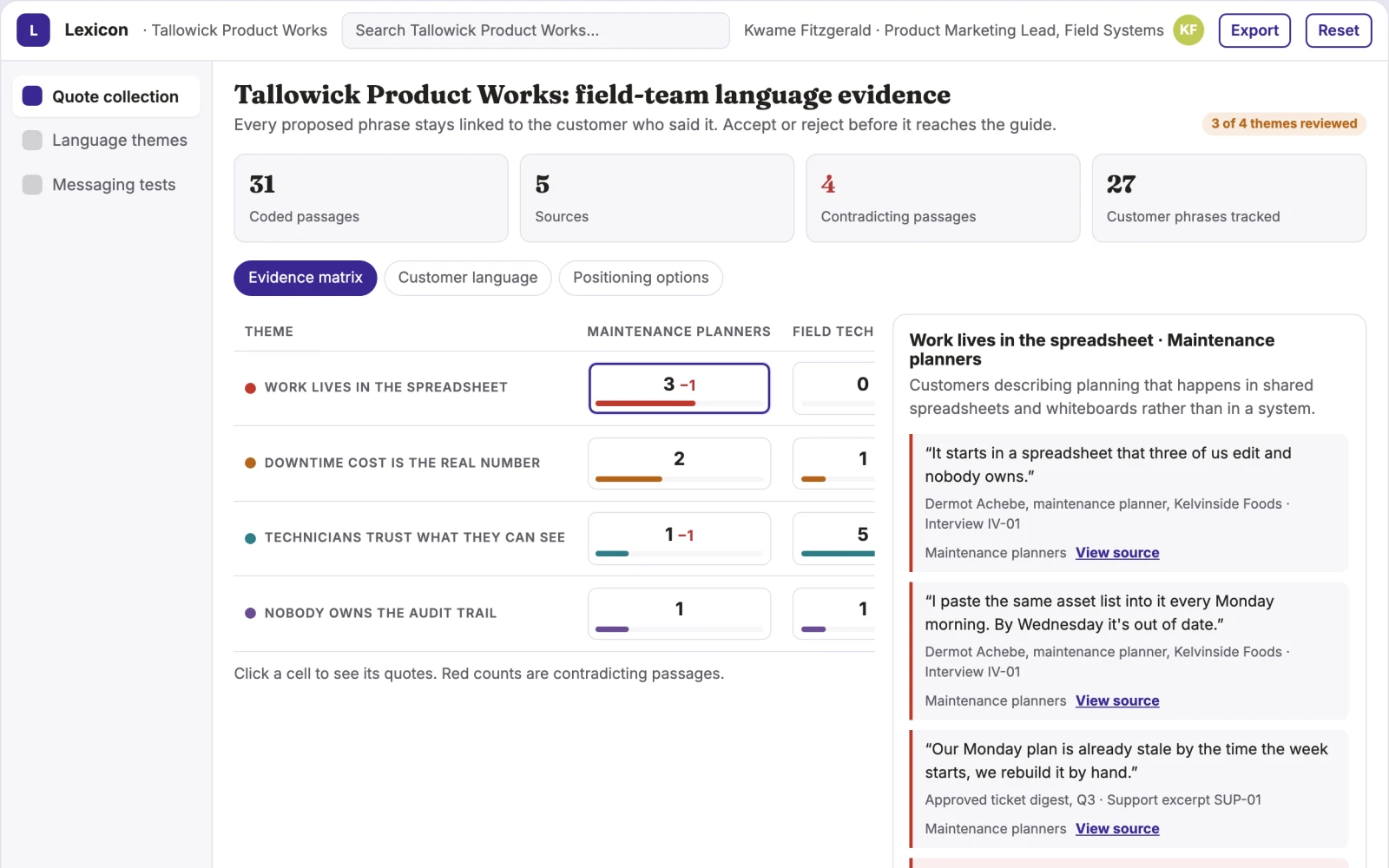 Screenshot of the Consent-based customer vocabulary library interactive demo