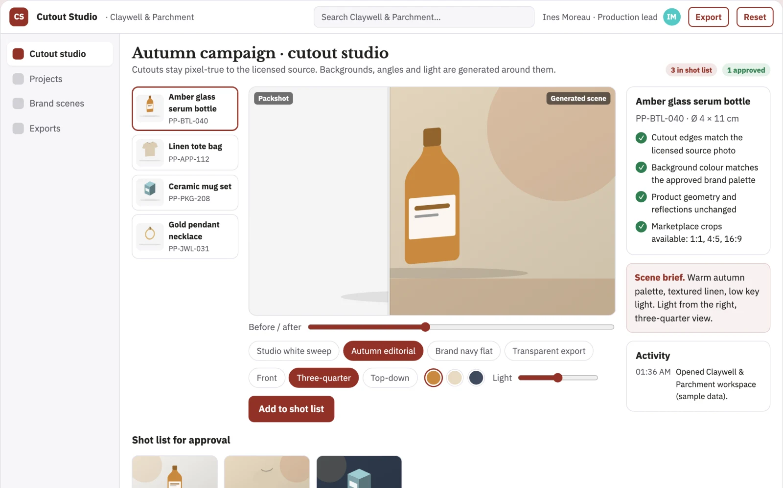 Screenshot of the Managed image cutout and background replacement studio interactive demo
