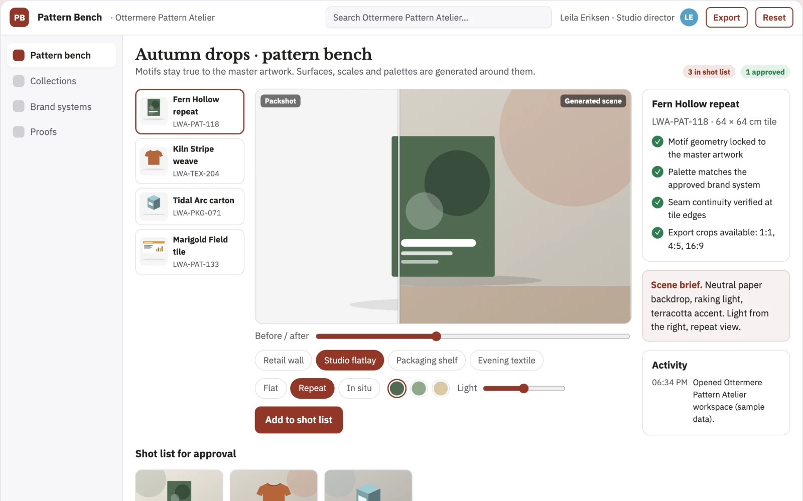 Screenshot of the Managed multi-model visual production workbench interactive demo